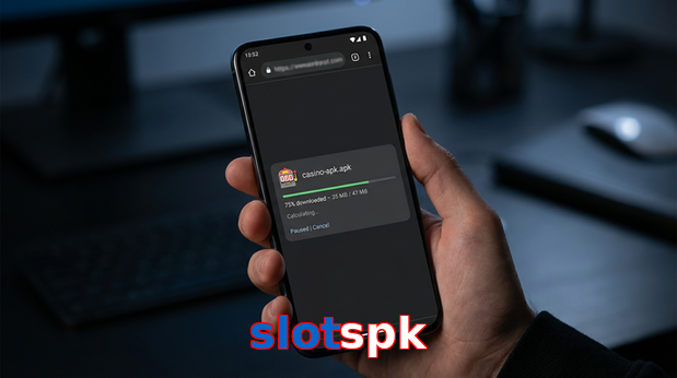 Main screen of Slotspk apk page for PK players