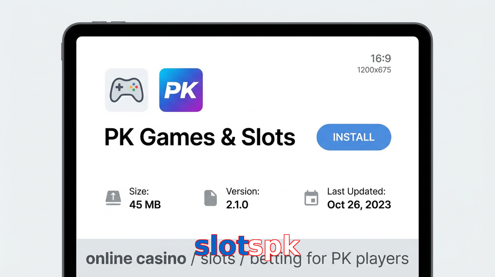 Game list for Slotspk gameapk section